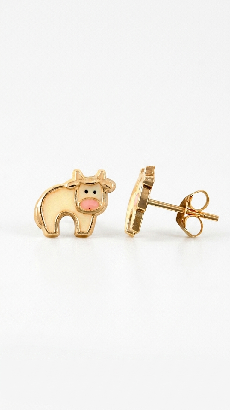 Orlaith 9k yellow gold stud earrings, Luma Jewellery