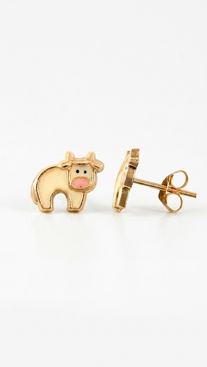 Orlaith 9k yellow gold stud earrings, Luma Jewellery