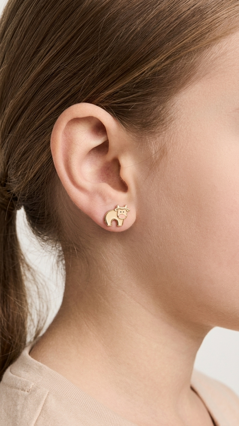 Orlaith 9k yellow gold stud earrings, Luma Jewellery
