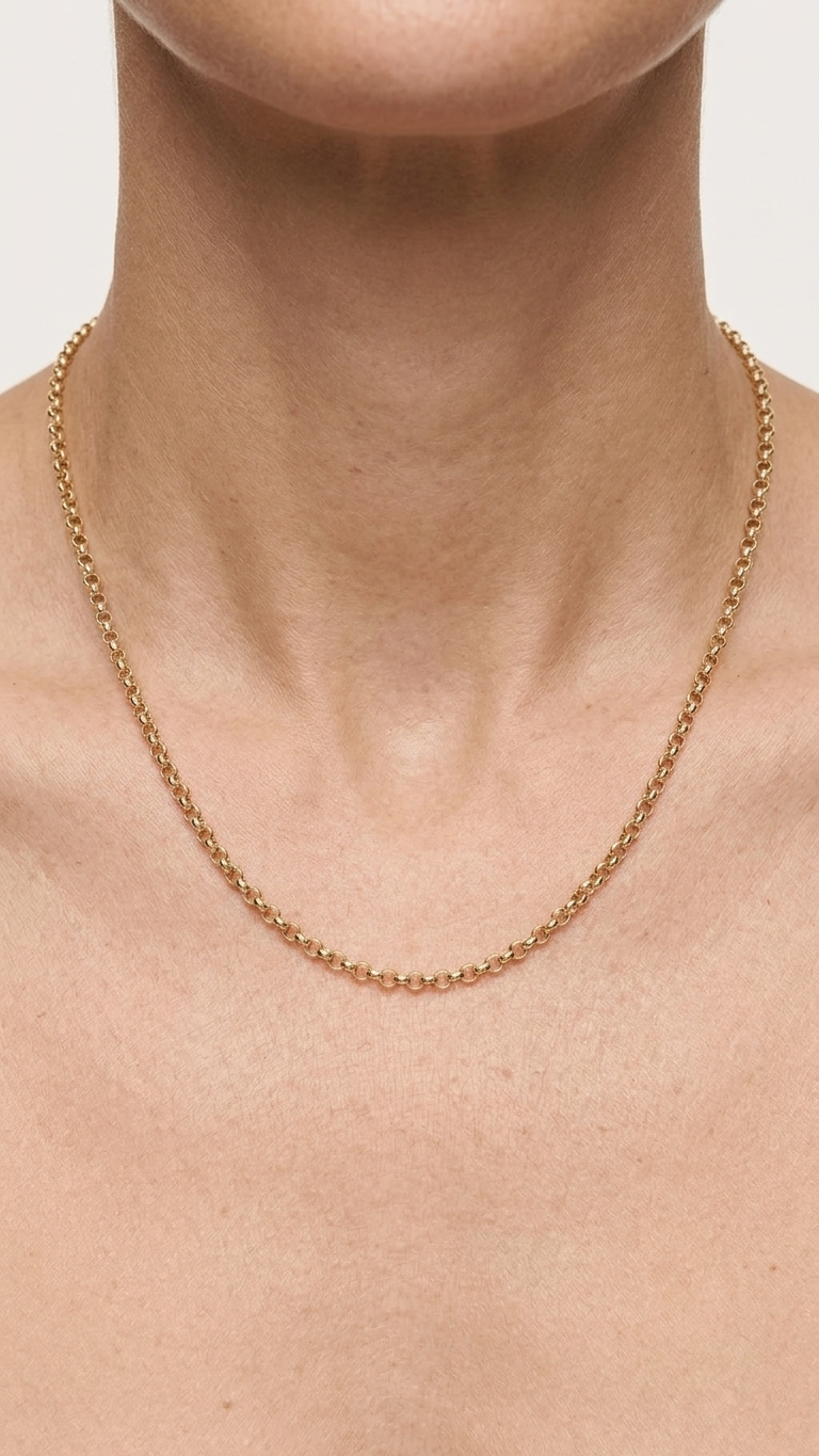 Bliss 9k yellow gold chain necklace, Luma Jewellery