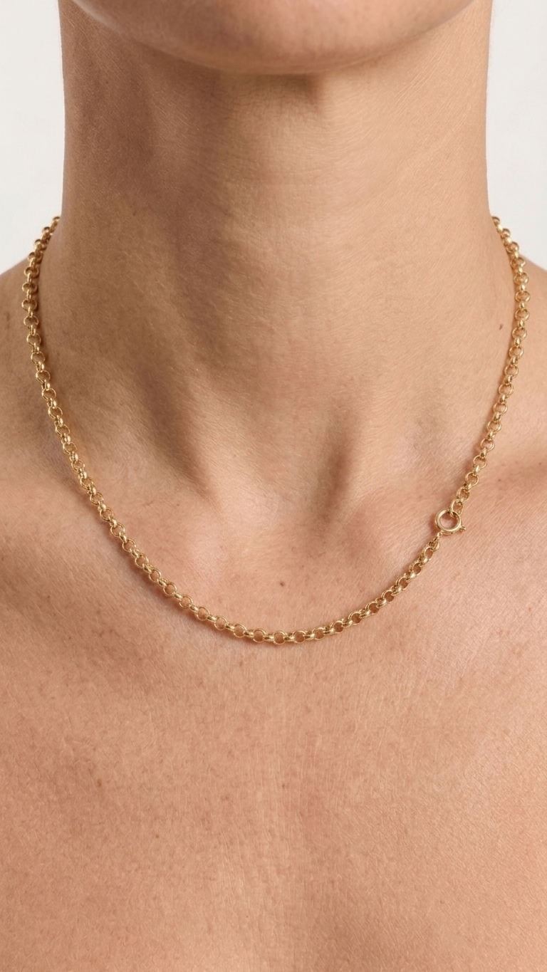 Glory 9k yellow gold chain necklace, Luma Jewellery