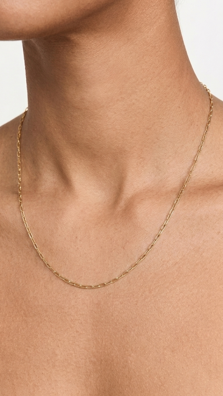 Luma 9k Solid Gold Paperclip Chain
