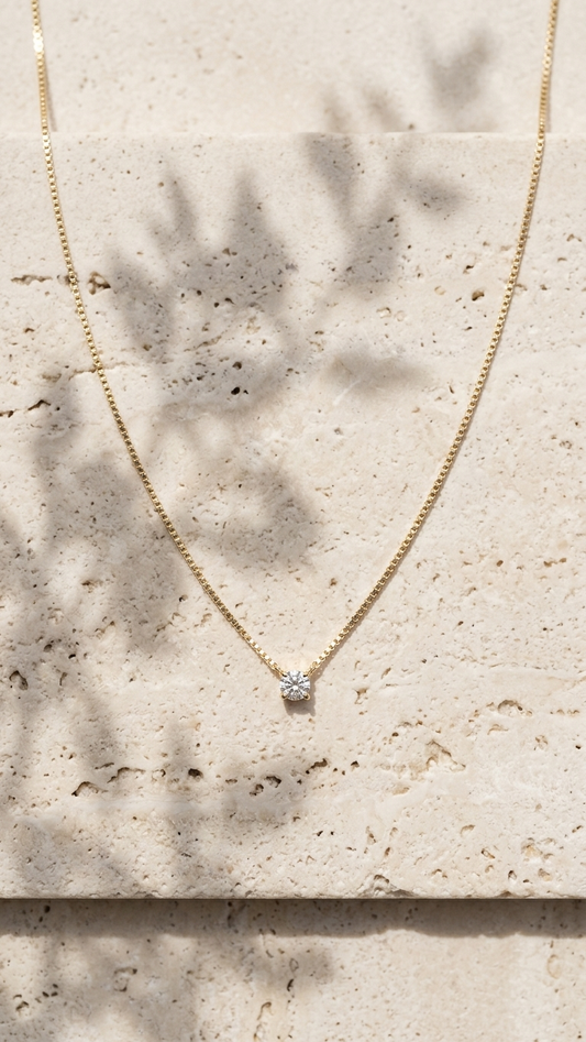 Isabel 18k Gold Lab Grown Diamond Pendant