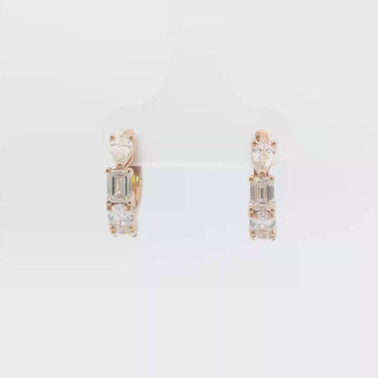 Elara Huggie Diamond Earrings