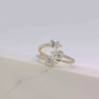 Salma Tri-Serpent Diamond Ring
