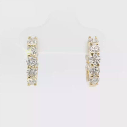 Maelle Diamond Hoop Earrings