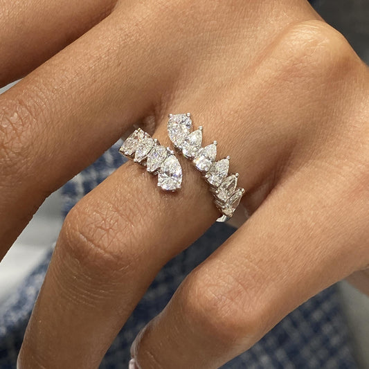 Rhea yellow gold diamond ring, lab grown, Luma Jewellery