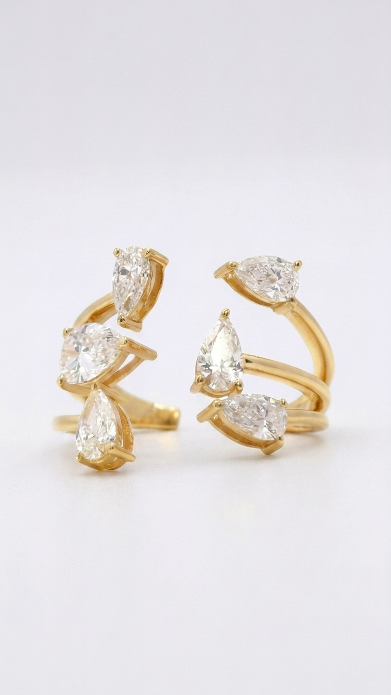 Sapphira lab grown diamond ring in rose gold, Luma Jewellery