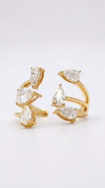 Sapphira lab grown diamond ring in rose gold, Luma Jewellery