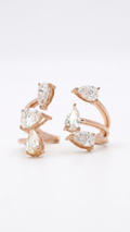 Sapphira pear cut lab grown diamond ring in 14k rose gold, 1.47ct, Luma Jewellery