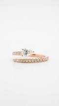 Serica serpent ring in rose gold with lab grown diamond, Luma Jewellery