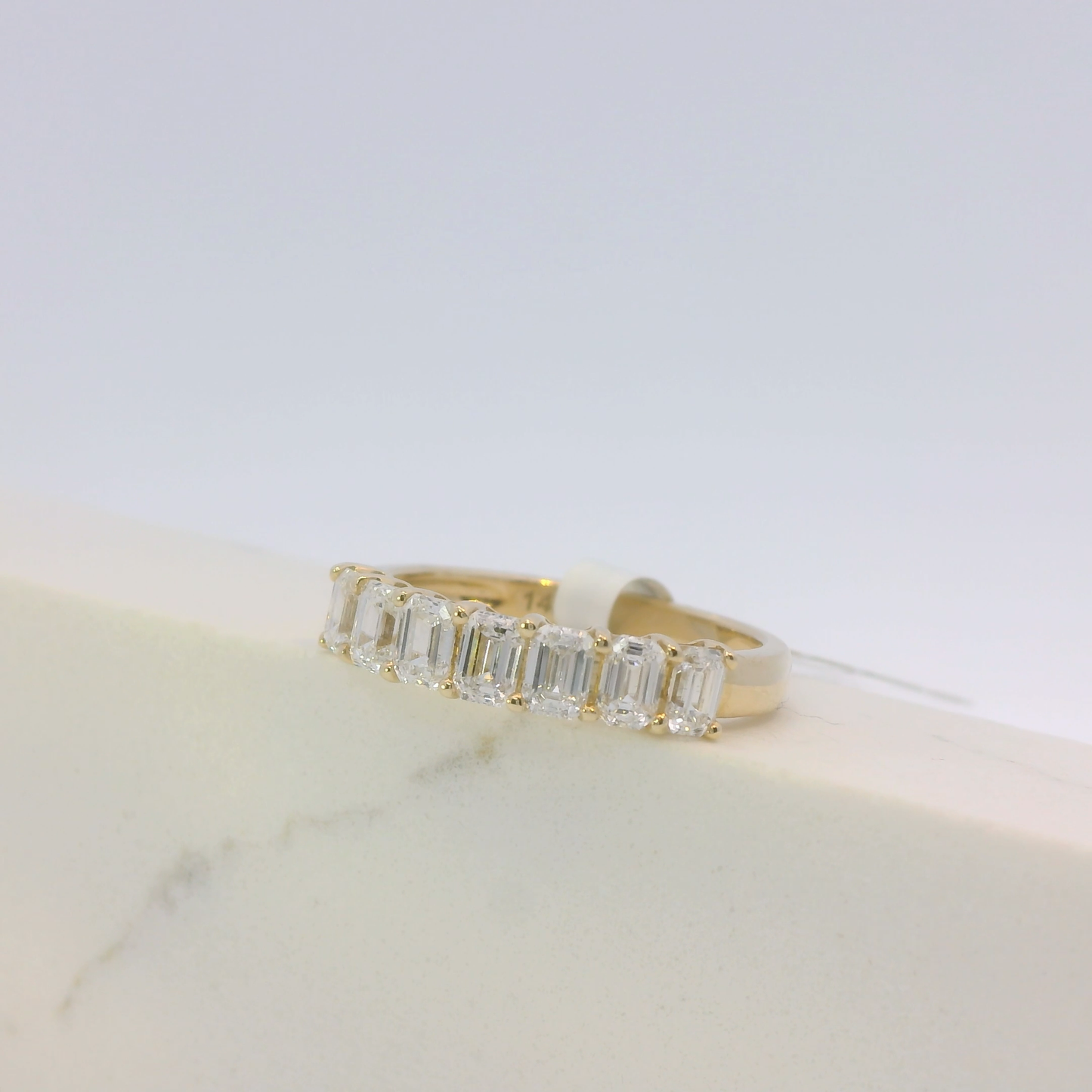 Solenne half-eternity diamond ring detail, Luma Jewellery
