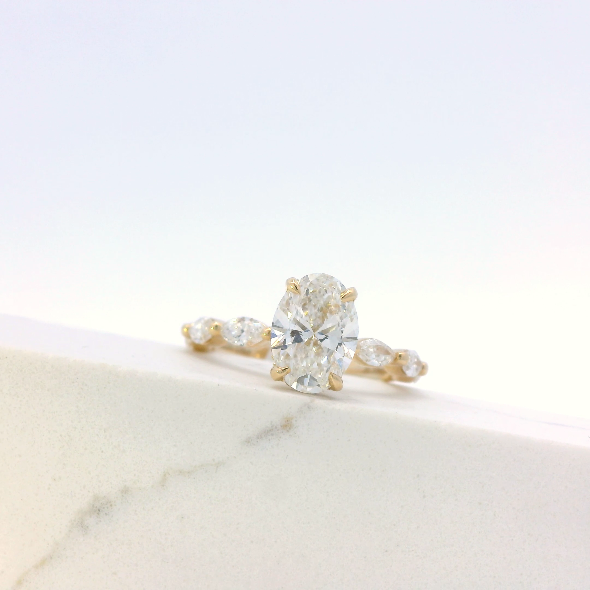 Soraya oval cut diamond engagement ring, Luma Jewellery