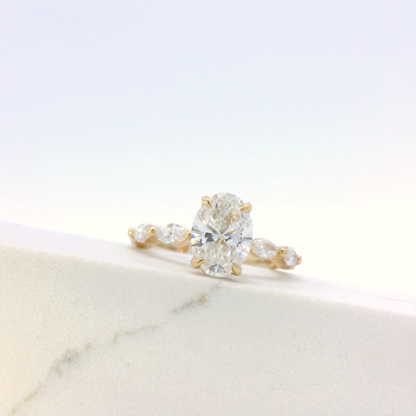 Soraya oval cut diamond engagement ring, Luma Jewellery