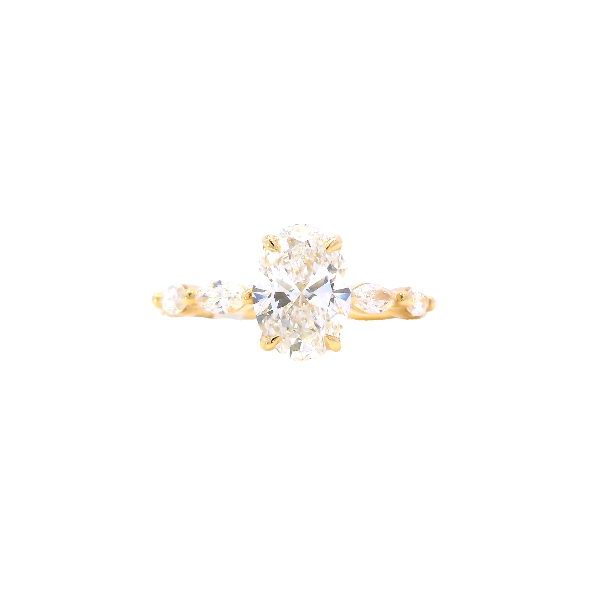 Soraya oval lab grown diamond engagement ring, 2.23ct, Luma Jewellery