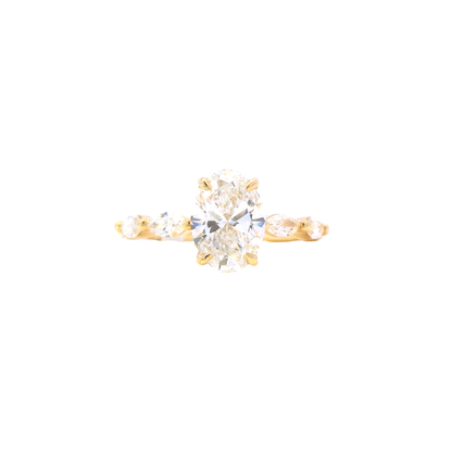 Soraya oval lab grown diamond engagement ring, 2.23ct, Luma Jewellery