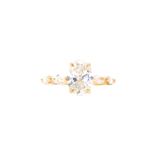 Soraya oval lab grown diamond engagement ring, 2.23ct, Luma Jewellery