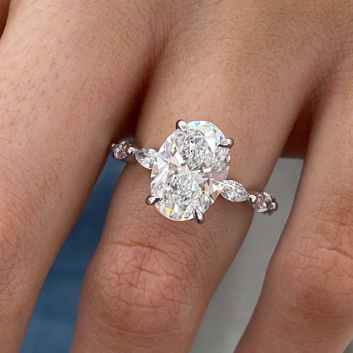 Soraya oval diamond engagement ring, yellow gold, Luma Jewellery