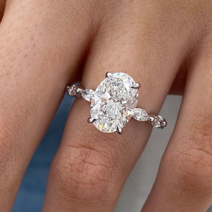 Soraya oval diamond engagement ring, yellow gold, Luma Jewellery