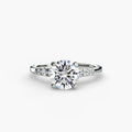 Thalia solitaire engagement ring setting in white gold, Luma Jewellery