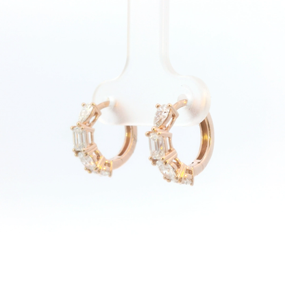 Elara Huggie Diamond Earrings