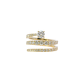 Virelle II serpent lab grown diamond ring, 14k yellow gold, 1.36ct, Luma Jewellery