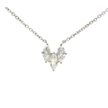 Isara lab grown diamond pendant necklace, white gold, 0.46ct, Luma Jewellery