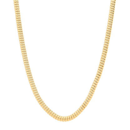 Yellow gold omega snake chain necklace, Luma Jewellery