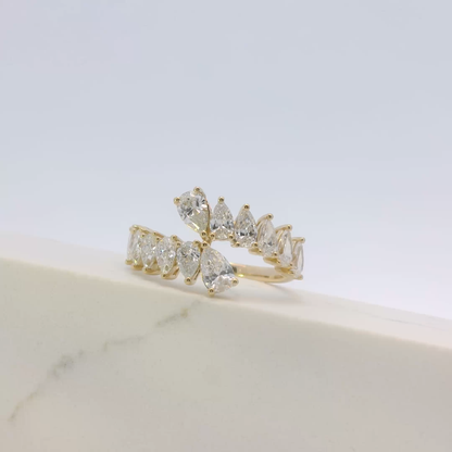 Zina diamond ring detail, lab grown, Luma Jewellery