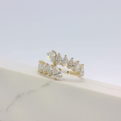 Zina lab grown diamond ring, gold, Luma Jewellery
